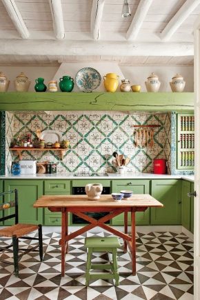  Panels on the ceiling in the kitchen