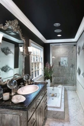  Black ceilings: advantages and disadvantages