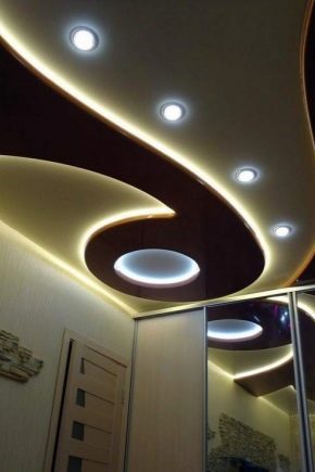  How to make a two-level ceiling with drywall with lights?