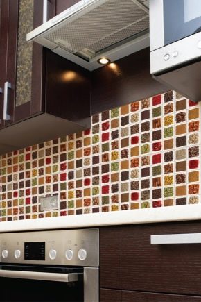  PVC panels with mosaics in interior design