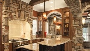  Kitchen decoration with decorative stone