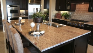  Table made of artificial stone in the kitchen