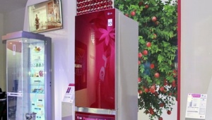  LG refrigerator with flowers