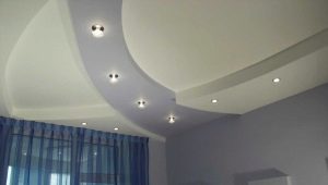  False ceiling lamps: how to choose, location examples