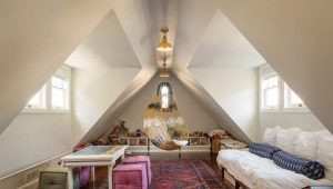 Attic design in different styles