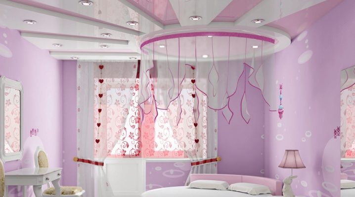  The ceiling in the nursery for girls