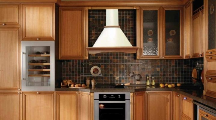 Hoods in the interior of the kitchen