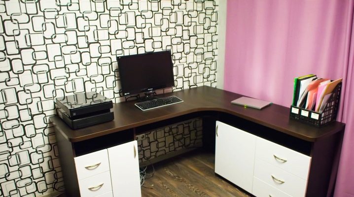  Computer table with cabinet