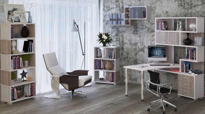  Computer desk with shelving