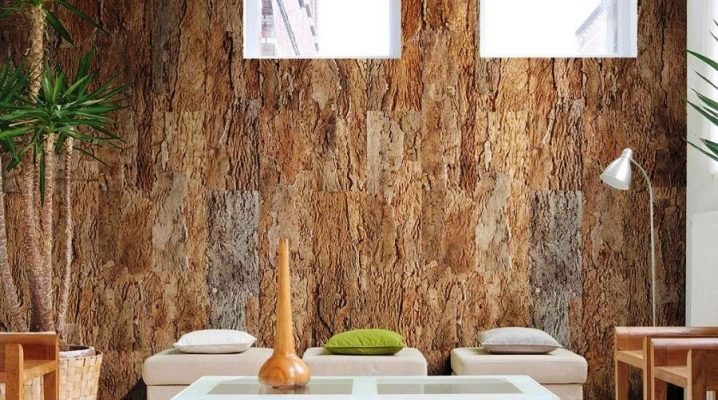  Cork wallpaper: features of selection and placement in the interior