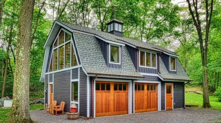  Garage with attic: beautiful projects