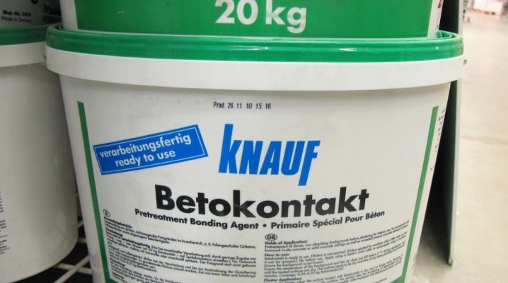  Primer Betonokontakt mula sa kumpanya Knauf: teknikal na mga katangian