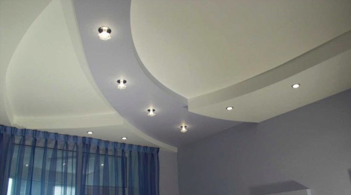  False ceiling lamps: how to choose, location examples