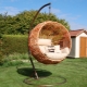  Round rattan chairs