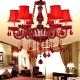  Red chandeliers