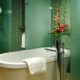  Green tile in design of the apartment and private house