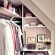 Wardrobe in the attic: features and design